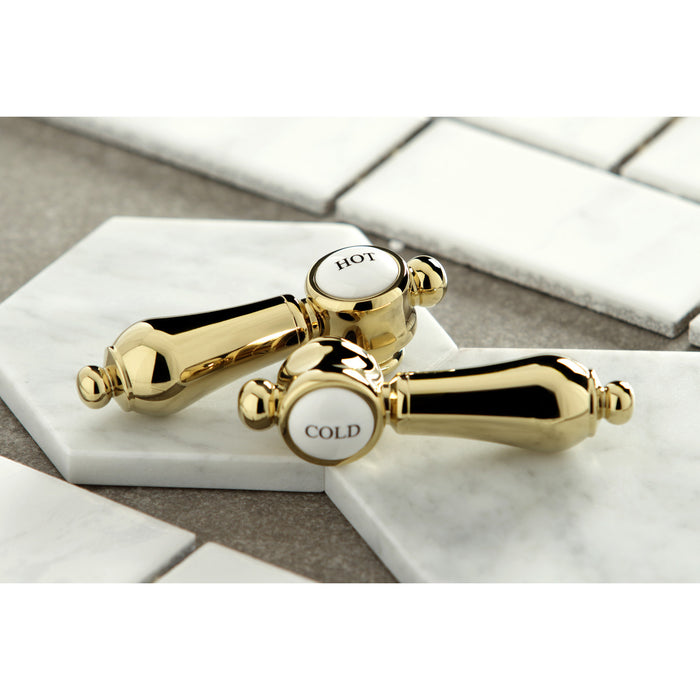 Aqua Vintage AE7T2BAL Heirloom Wall Mount Clawfoot Tub Faucet, Polished Brass