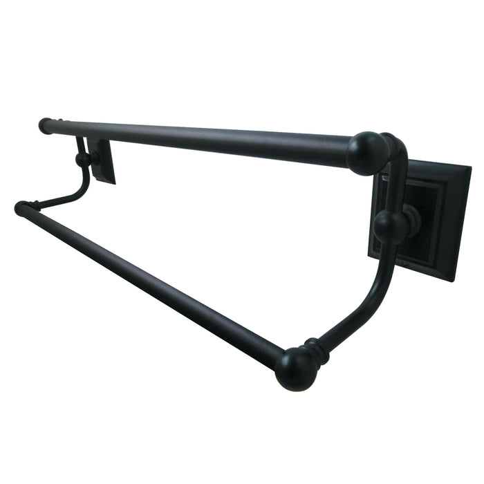 Kingston Brass BA6013ORB Millennium 24" Dual Towel Bar, Oil Rubbed Bronze