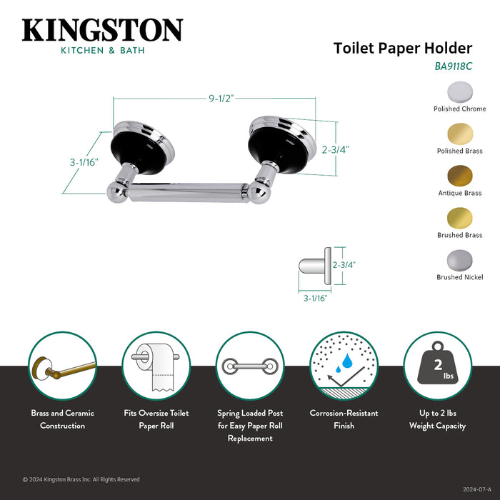 Kingston Brass BA9118BN Water Onyx Toilet Paper Holder, Brushed Nickel