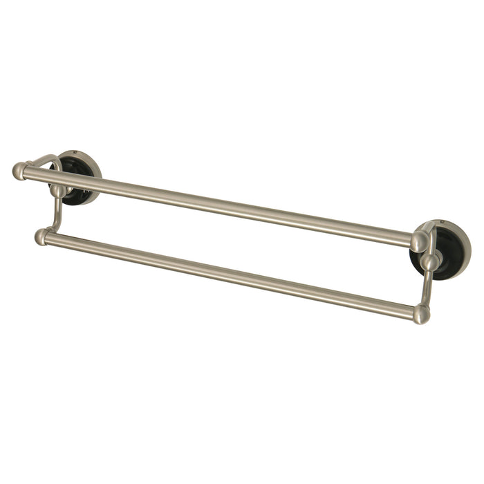 Kingston Brass BA91318BN Water Onyx 18 in. Dual Towel Bar, Brushed Nickel