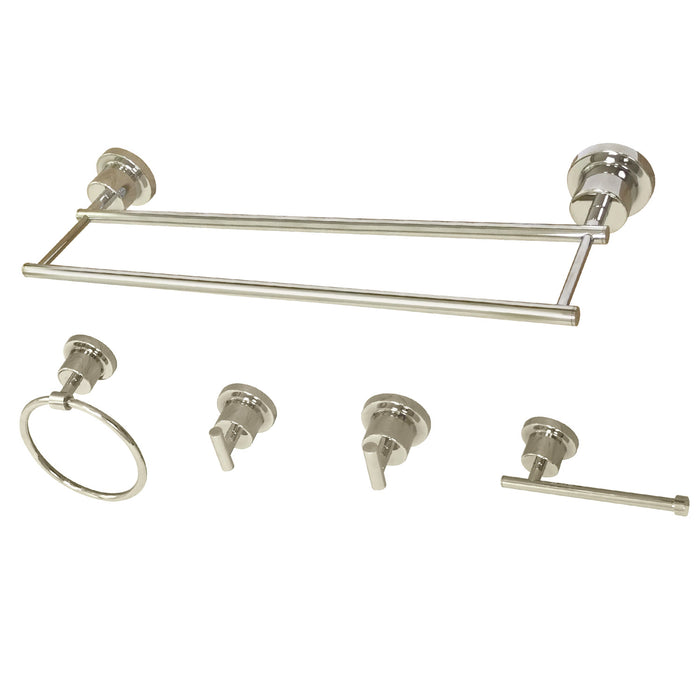 Kingston Brass BAH821318478PN Concord 5-Piece Bathroom Accessory Set, Polished Nickel