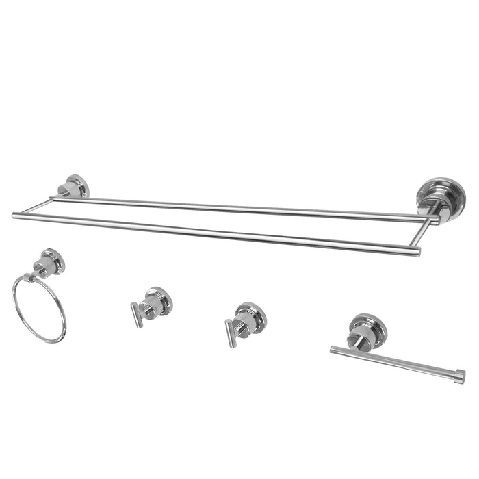 Kingston Brass BAH821330478C Concord 5-Piece Bathroom Accessory Set, Polished Chrome