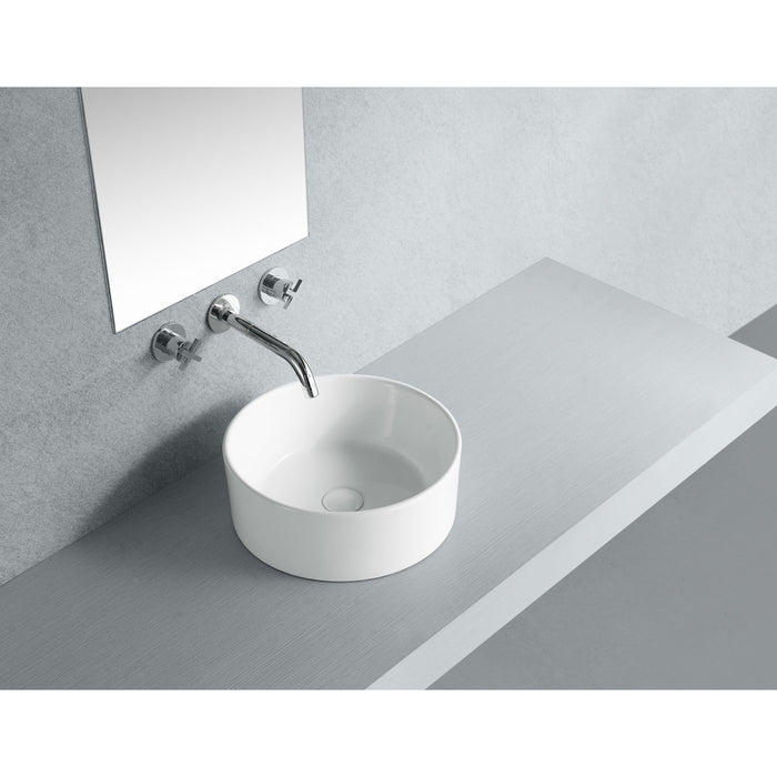 Fauceture EV3103 Park Round Vessel Sink, White