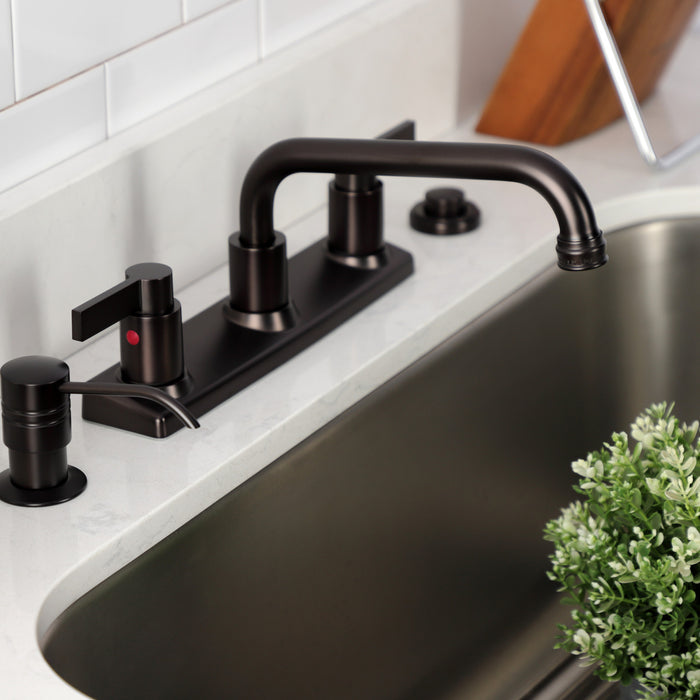 Kingston Brass FB2135NDL NuvoFusion 8-Inch Centerset Kitchen Faucet, Oil Rubbed Bronze