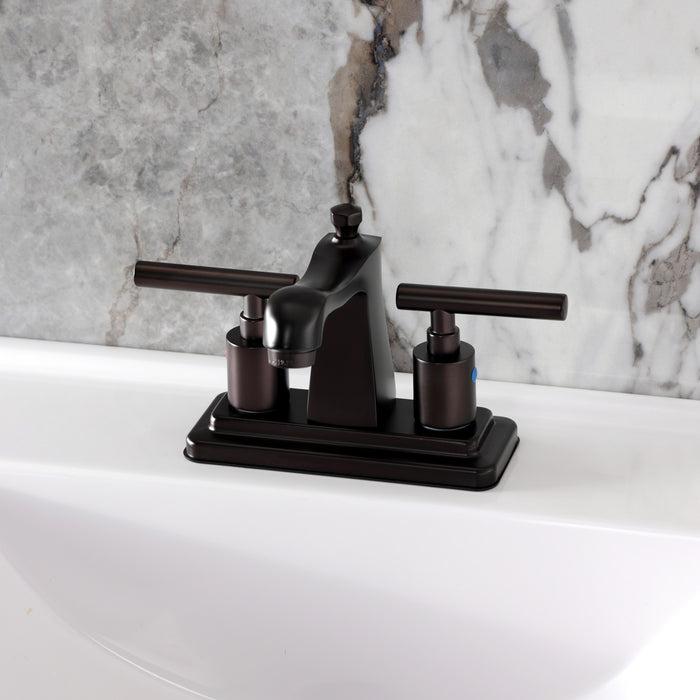 Kingston Brass FB4645CML Manhattan 4 in. Centerset Bathroom Faucet with Pop-Up Drain, Oil Rubbed Bronze