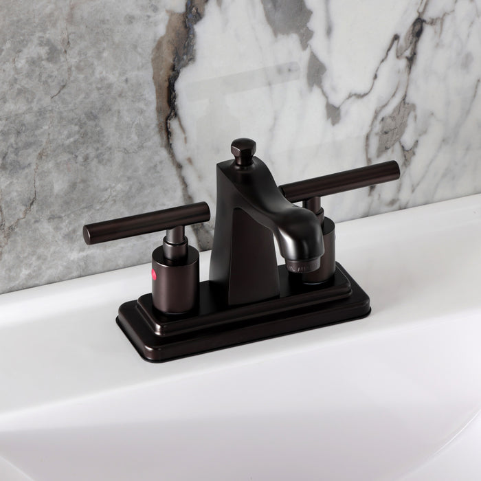 Kingston Brass FB4645CML Manhattan 4 in. Centerset Bathroom Faucet with Pop-Up Drain, Oil Rubbed Bronze