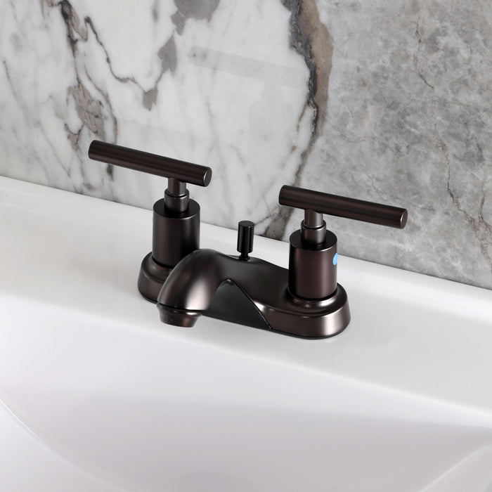 Kingston Brass FB5625CML Manhattan 4 in. Centerset Bathroom Faucet with Pop-Up Drain, Oil Rubbed Bronze