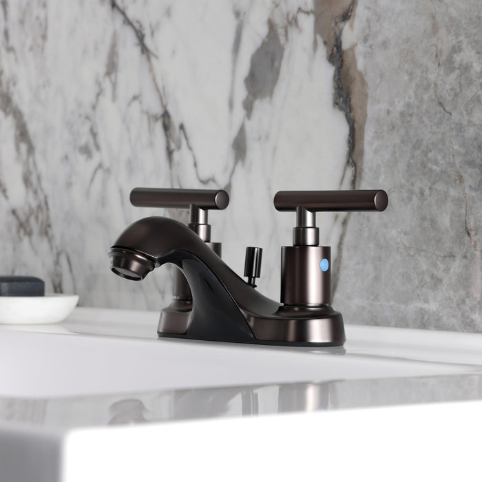 Kingston Brass FB5625CML Manhattan 4 in. Centerset Bathroom Faucet with Pop-Up Drain, Oil Rubbed Bronze