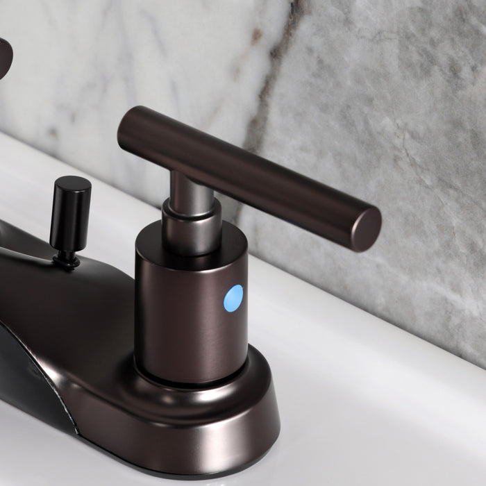 Kingston Brass FB5625CML Manhattan 4 in. Centerset Bathroom Faucet with Pop-Up Drain, Oil Rubbed Bronze