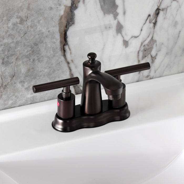 Kingston Brass FB7615CML Manhattan 4 in. Centerset Bathroom Faucet with Pop-Up Drain, Oil Rubbed Bronze