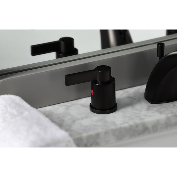 Kingston Brass FB8955NDL NuvoFusion Widespread Bathroom Faucet, Oil Rubbed Bronze