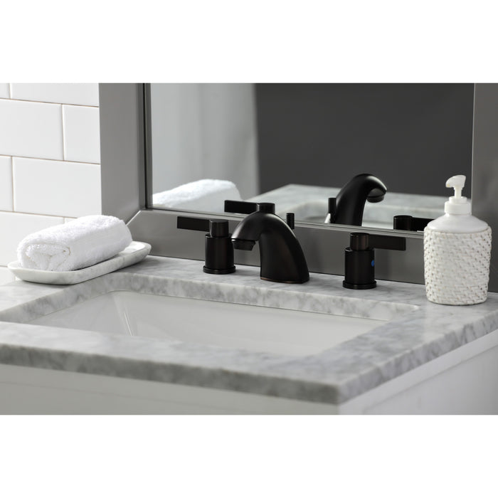 Kingston Brass FB8955NDL NuvoFusion Widespread Bathroom Faucet, Oil Rubbed Bronze