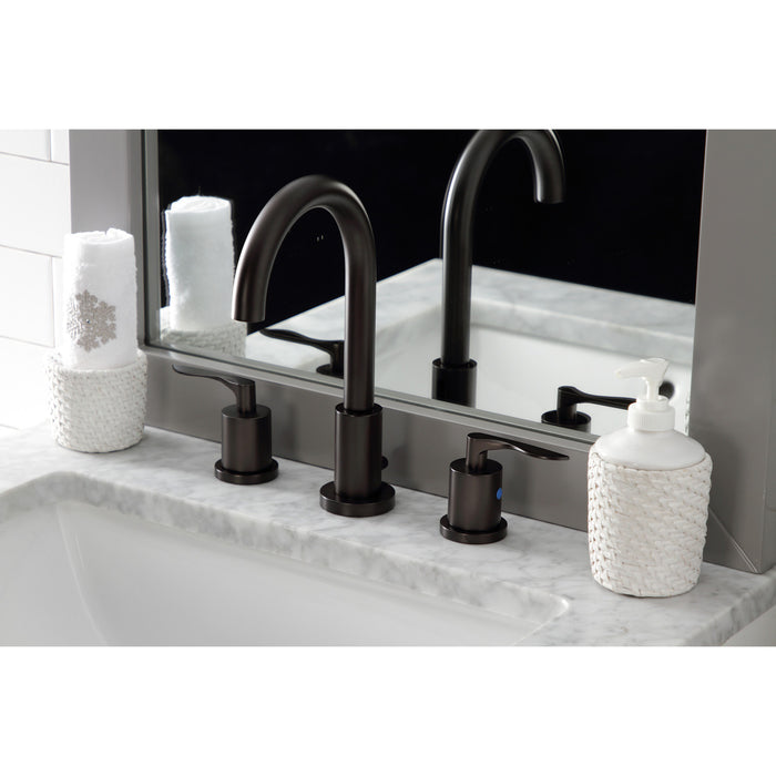 Kingston Brass FSC8925SVL Serena Widespread Bathroom Faucet with Pop-Up Drain, Oil Rubbed Bronze