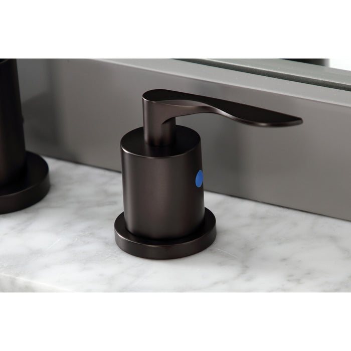 Kingston Brass FSC8935SVL Serena Widespread Bathroom Faucet with Pop-Up Drain, Oil Rubbed Bronze