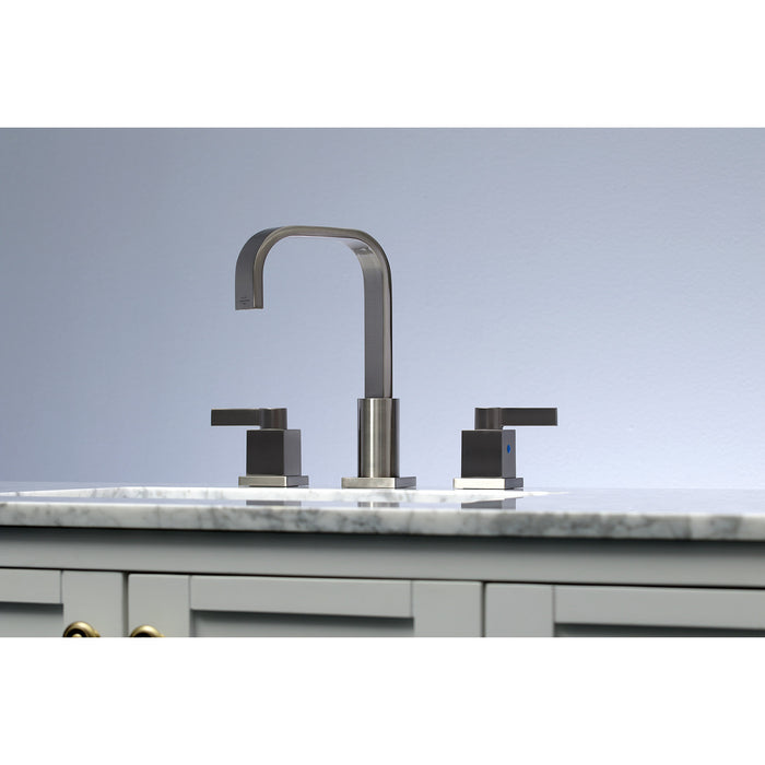 Fauceture FSC8968NQL Meridian Widespread Bathroom Faucet with Pop-Up Drain, Brushed Nickel