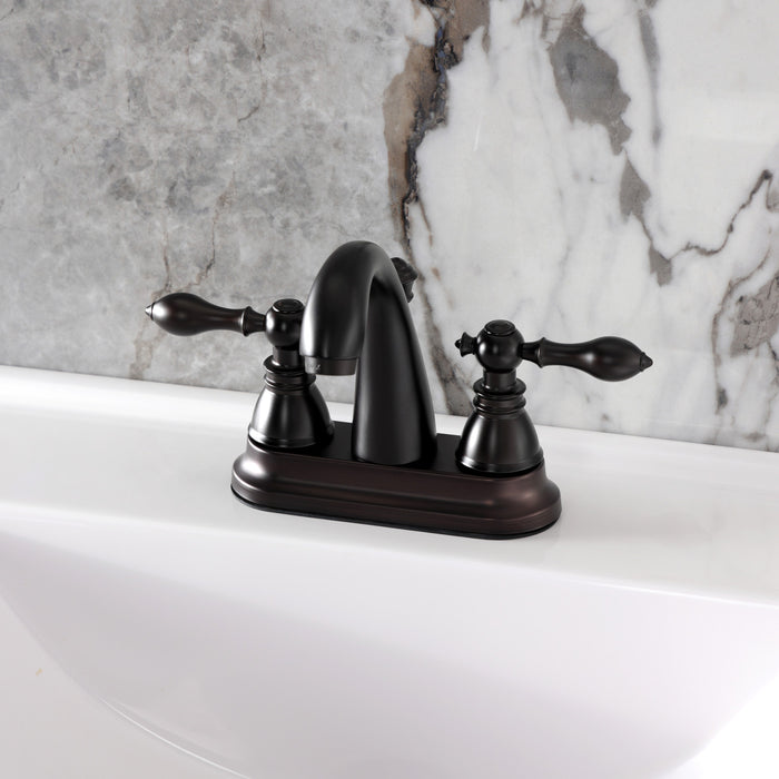 Fauceture FSY5615ACL American Classic 4 in. Centerset Bathroom Faucet with Plastic Pop-Up, Oil Rubbed Bronze