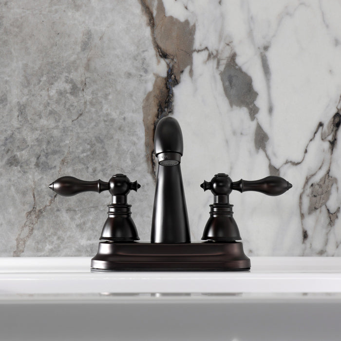 Fauceture FSY5615ACL American Classic 4 in. Centerset Bathroom Faucet with Plastic Pop-Up, Oil Rubbed Bronze