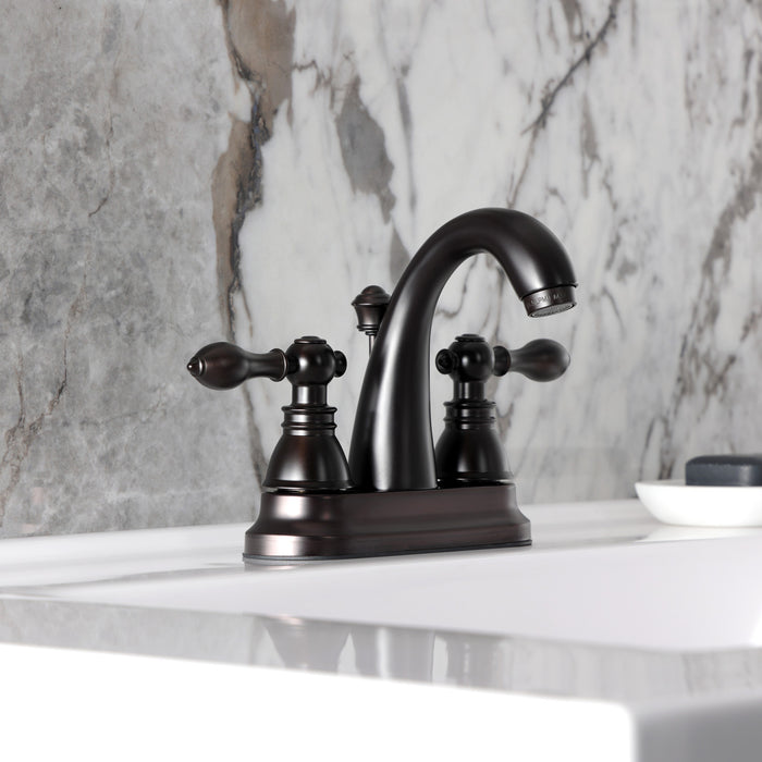 Fauceture FSY5615ACL American Classic 4 in. Centerset Bathroom Faucet with Plastic Pop-Up, Oil Rubbed Bronze