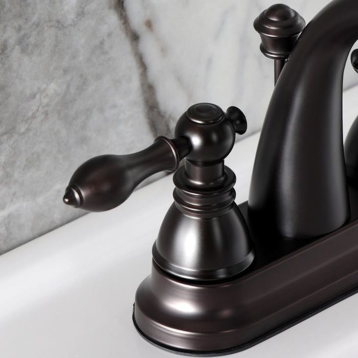 Fauceture FSY5615ACL American Classic 4 in. Centerset Bathroom Faucet with Plastic Pop-Up, Oil Rubbed Bronze