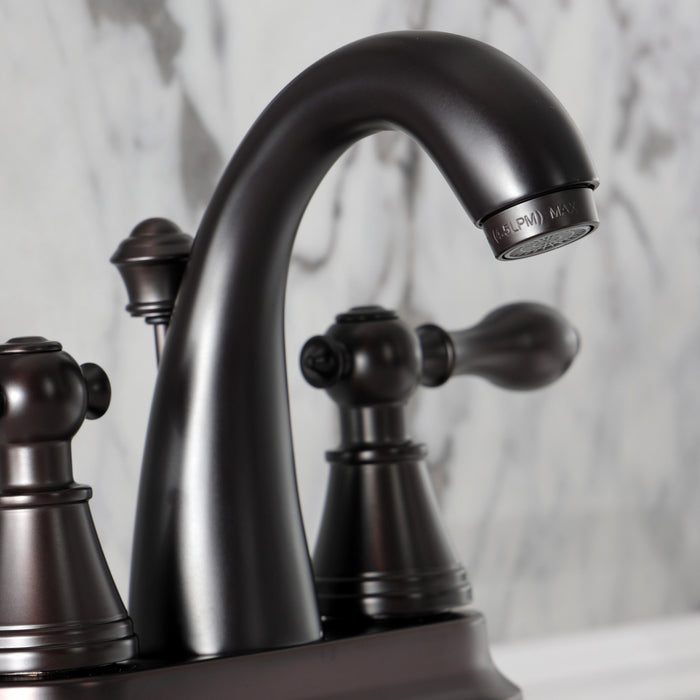 Fauceture FSY7615AL English Classic 4 in. Centerset Bathroom Faucet with Retail Pop-Up, Oil Rubbed Bronze