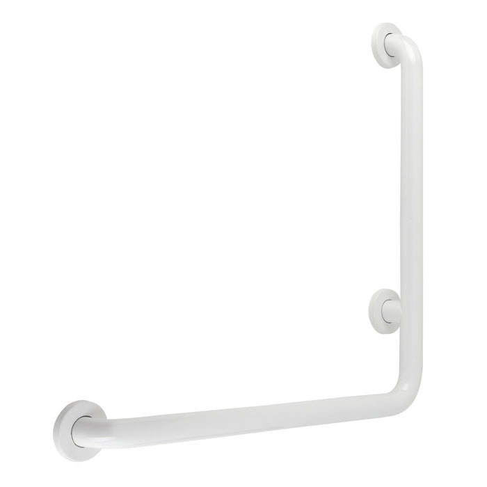 Kingston Brass GBL1224CSLW 24"x 24" L-Shaped Grab Bar - Left Hand, White