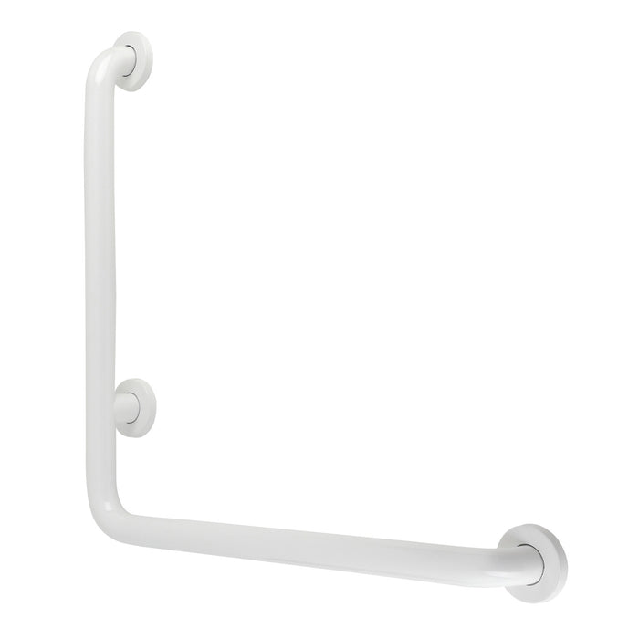 Kingston Brass GBL1224CSRW Made To Match 24-Inch x 24-Inch L-Shaped Grab Bar - Right Hand, White