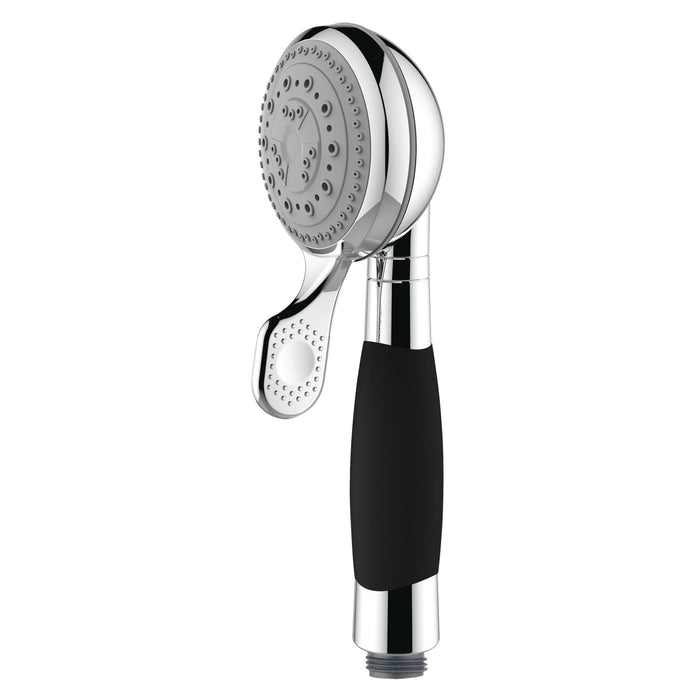 Kingston Brass K511A1 Kaiser 5-Function Hand Shower, Polished Chrome/Black