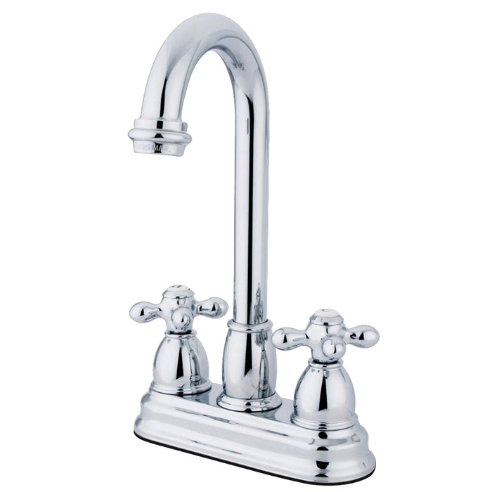 Kingston Brass KB3491AX Restoration 4" Centerset Bar Faucet, Polished Chrome