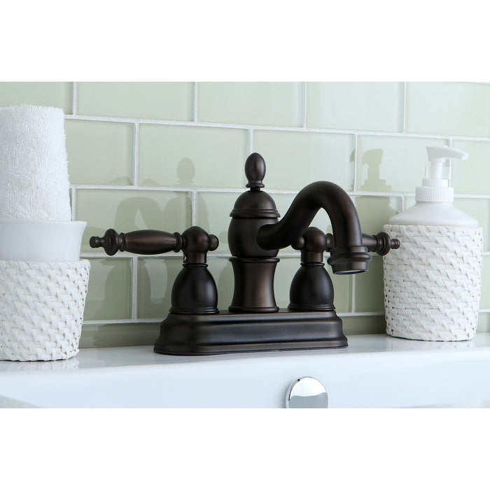 Kingston Brass KB3905TL Templeton 4 in. Centerset Bathroom Faucet, Oil Rubbed Bronze