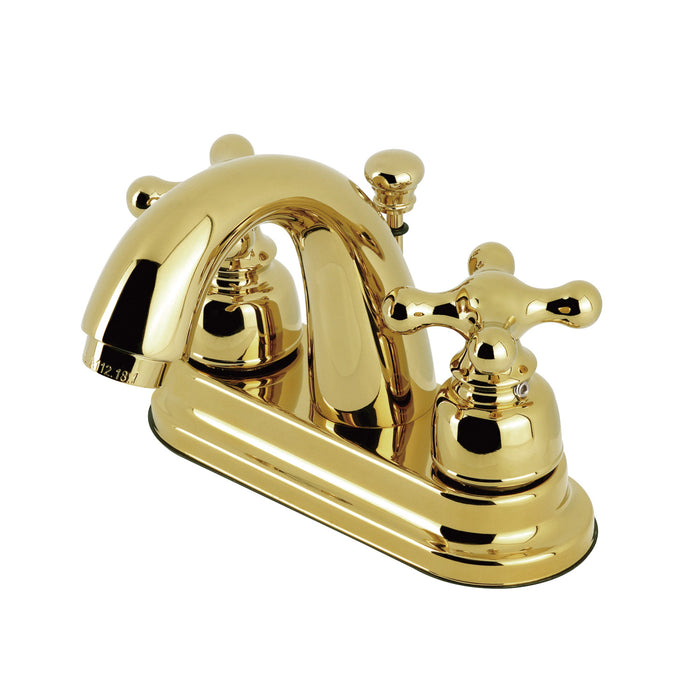 Kingston Brass KB5612AX 4 in. Centerset Bathroom Faucet, Polished Brass