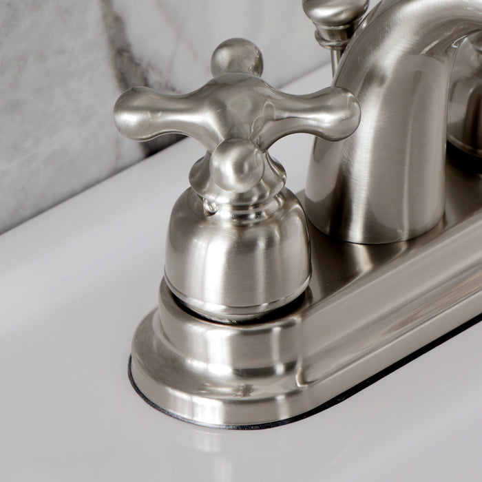 Kingston Brass KB5618AX 4 in. Centerset Bathroom Faucet, Brushed Nickel