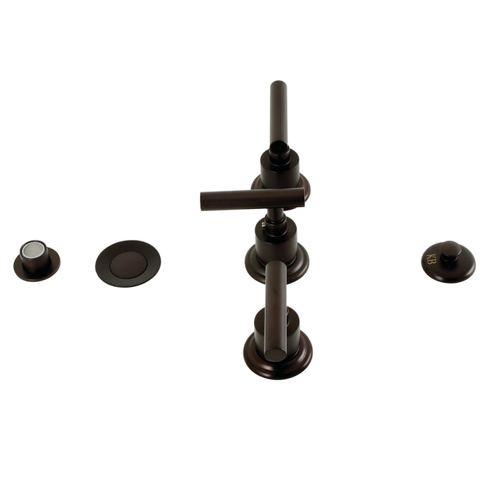 Kingston Brass KB6325CML Manhattan Three-Handle Bidet Faucet, Oil Rubbed Bronze