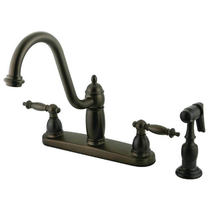 Kingston Brass KB7115TLBS Templeton Centerset Kitchen Faucet, Oil Rubbed Bronze