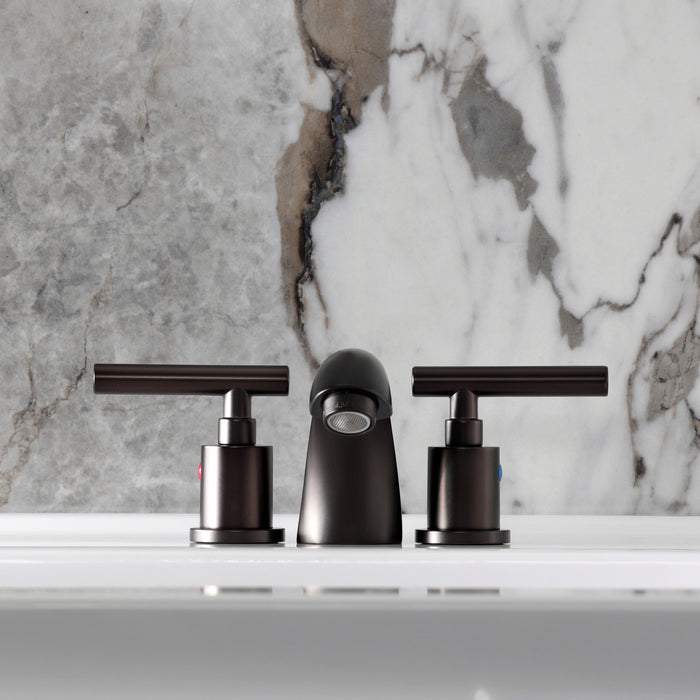 Kingston Brass KB8955CML Manhattan Mini-Widespread Bathroom Faucet with Pop-Up Drain, Oil Rubbed Bronze