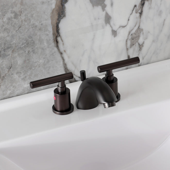 Kingston Brass KB8955CML Manhattan Mini-Widespread Bathroom Faucet with Pop-Up Drain, Oil Rubbed Bronze