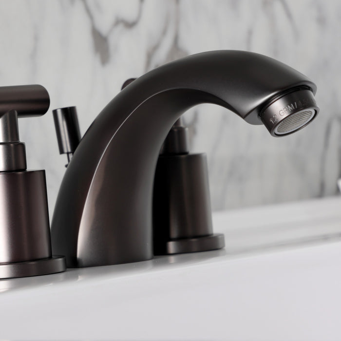 Kingston Brass KB8955CML Manhattan Mini-Widespread Bathroom Faucet with Pop-Up Drain, Oil Rubbed Bronze