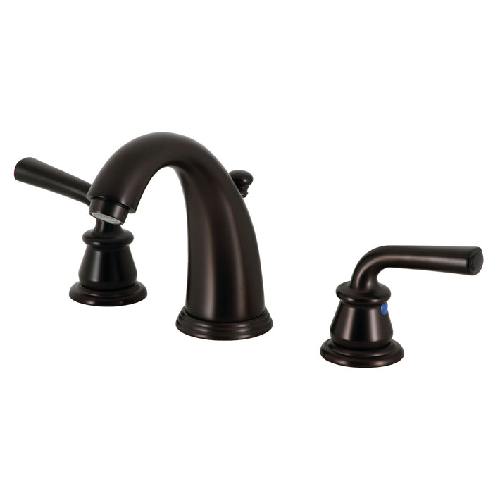 Kingston Brass KB985RXL Restoration Widespread Bathroom Faucet with Pop-Up Drain, Oil Rubbed Bronze