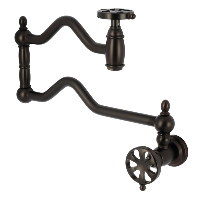 Kingston Brass KS2105RX Belknap Wall Mount Pot Filler, Oil Rubbed Bronze