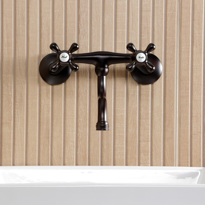 Kingston Brass KS2115AX Kingston Wall Mount Bathroom Faucet, Oil Rubbed Bronze