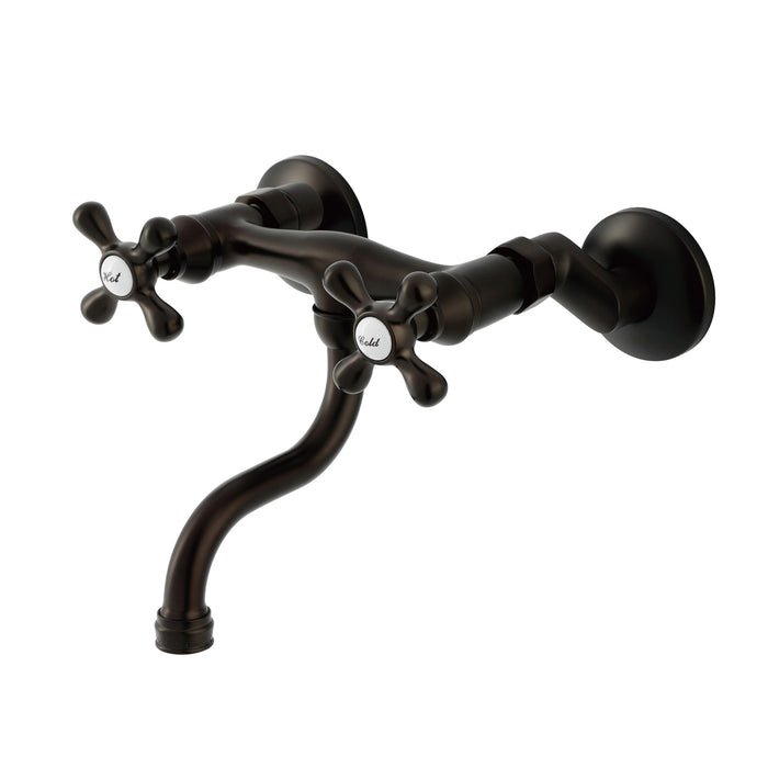 Kingston Brass KS2115AX Kingston Wall Mount Bathroom Faucet, Oil Rubbed Bronze