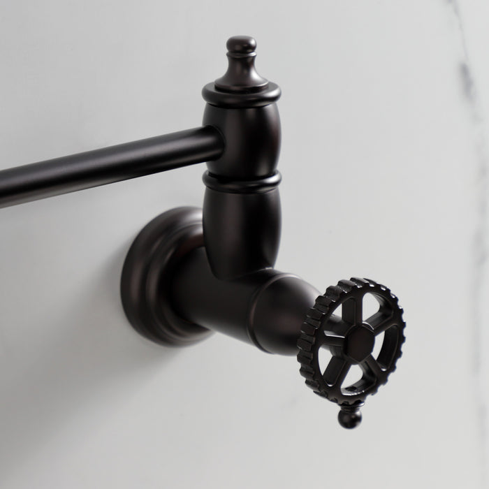 Kingston Brass KS3105CG Fuller Wall Mount Pot Filler, Oil Rubbed Bronze