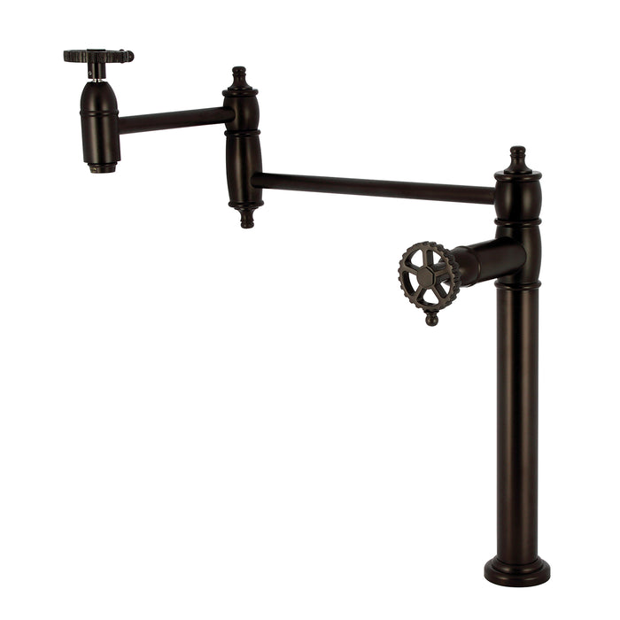 Kingston Brass KS3705CG Fuller Deck Mount Pot Filler Faucet, Oil Rubbed Bronze