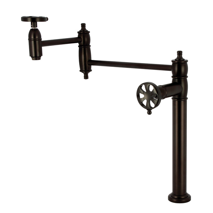 Kingston Brass KS3705RX Belknap Deck Mount Pot Filler Faucet, Oil Rubbed Bronze