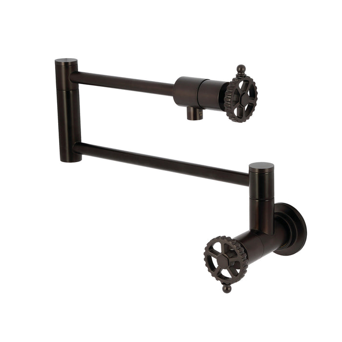 Kingston Brass KS4105CG Fuller Wall Mount Pot Filler, Oil Rubbed Bronze