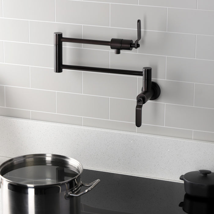 Kingston Brass KS4105KL Whitaker Wall Mount Pot Filler, Oil Rubbed Bronze