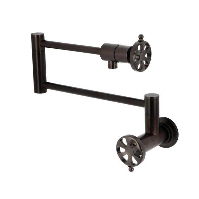 Kingston Brass KS4105RX Belknap Wall Mount Pot Filler, Oil Rubbed Bronze