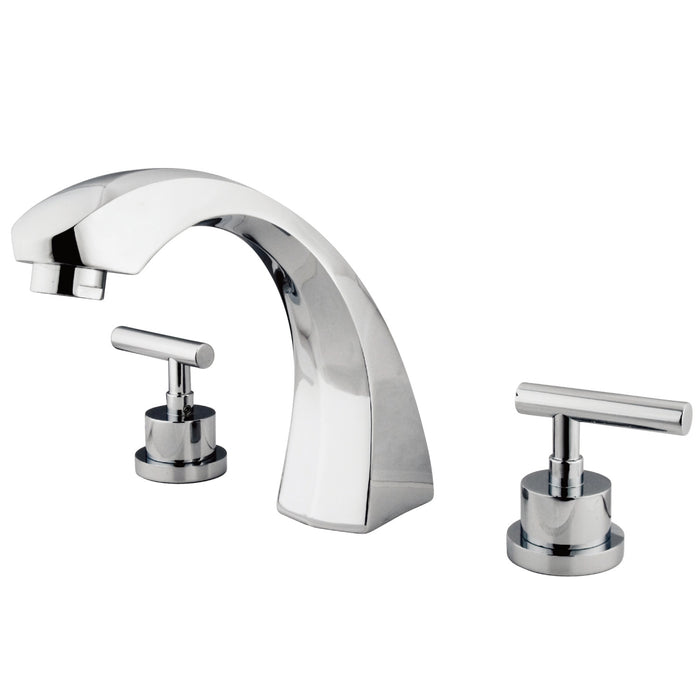 Kingston Brass KS4361CML Manhattan Two-Handle Roman Tub Faucet, Polished Chrome