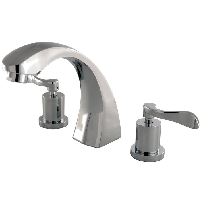 Kingston Brass KS4361DFL Vintage Two-Handle Roman Tub Faucet, Polished Chrome