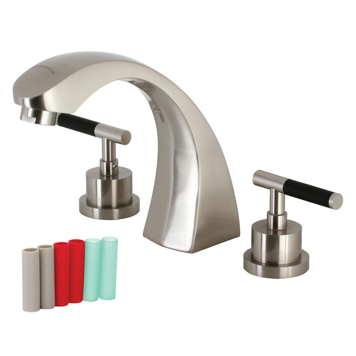 Kingston Brass KS4368CKL Kaiser Two-Handle Roman Tub Faucet, Brushed Nickel