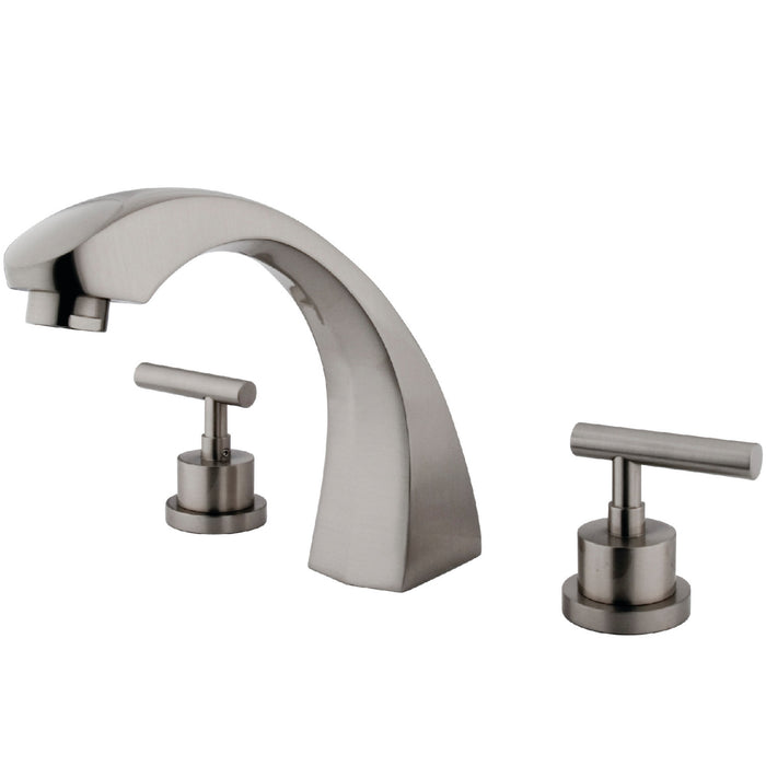 Kingston Brass KS4368CML Manhattan Two-Handle Roman Tub Faucet, Brushed Nickel